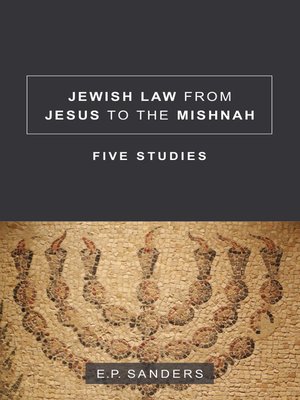 cover image of Jewish Law from Jesus to the Mishnah